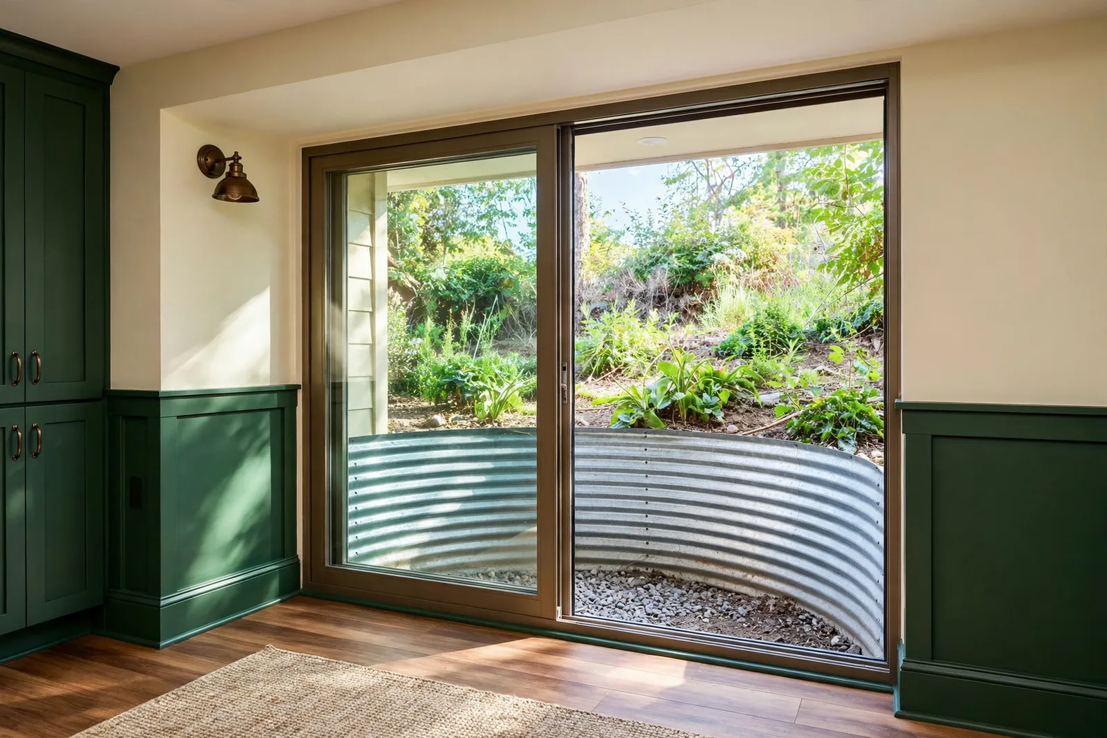 Sliding Egress Windows — Full Sliding Egress Installation in St. Charles by Waldorf Egress Window Company